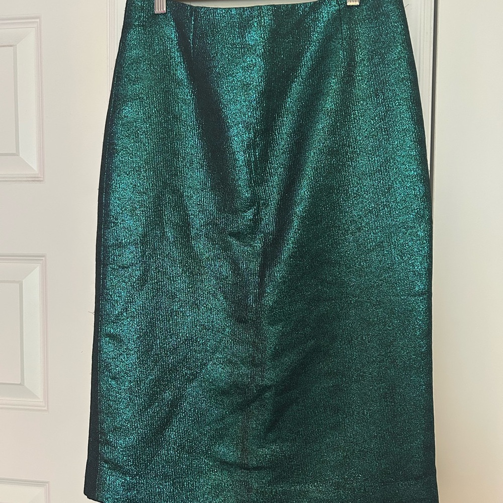 Tibi Green Midi Pencil Skirt for Night Out